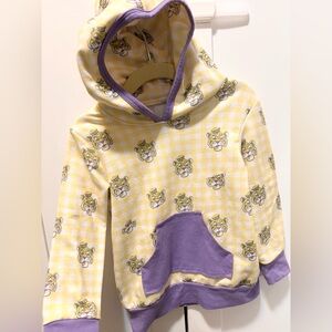 Boys LSU Smocked Kids Yellow and Purple Hoodie